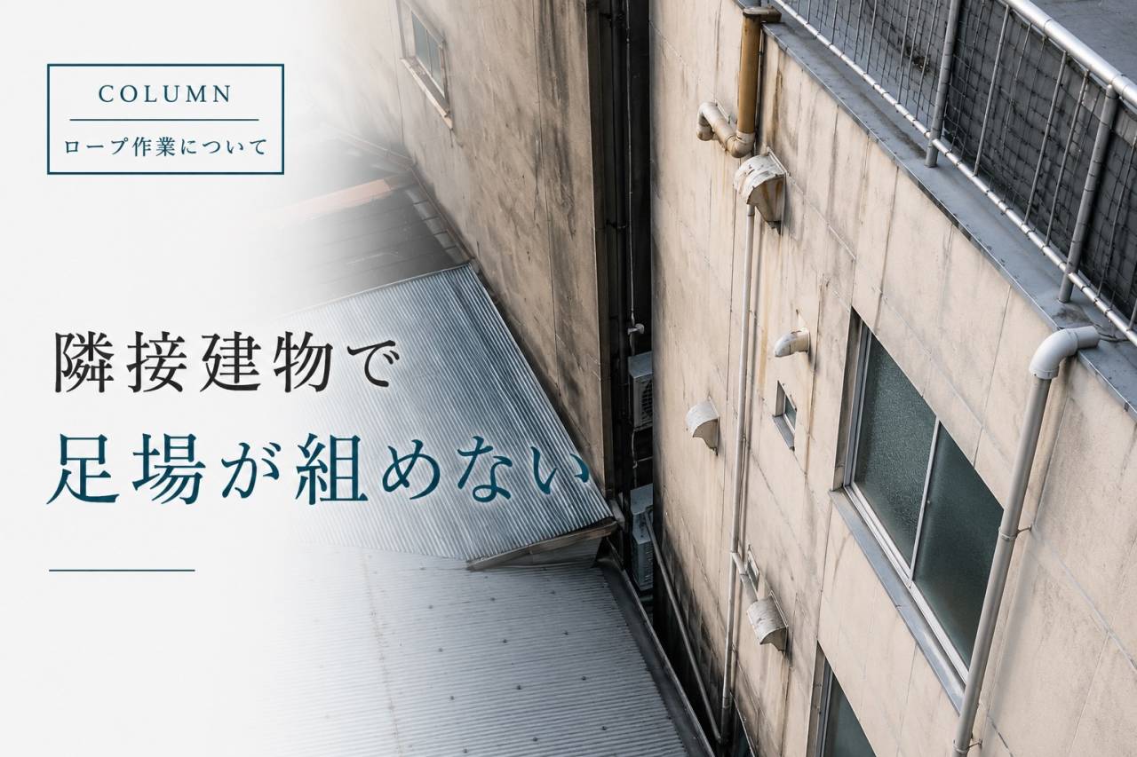 隣接建物で足場が組めない